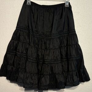 Vintage 60’s Wonder Maid Fine Lingerie Black Tiered Slip Skirt Women’s Small